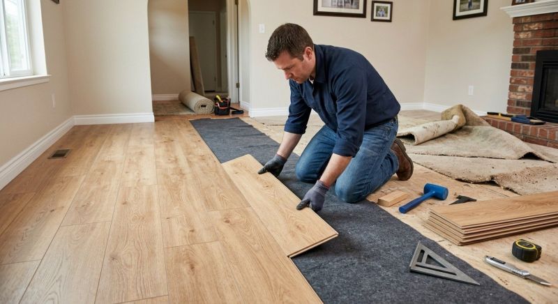 Laminate Floor Remodeling in Marlborough, MA
