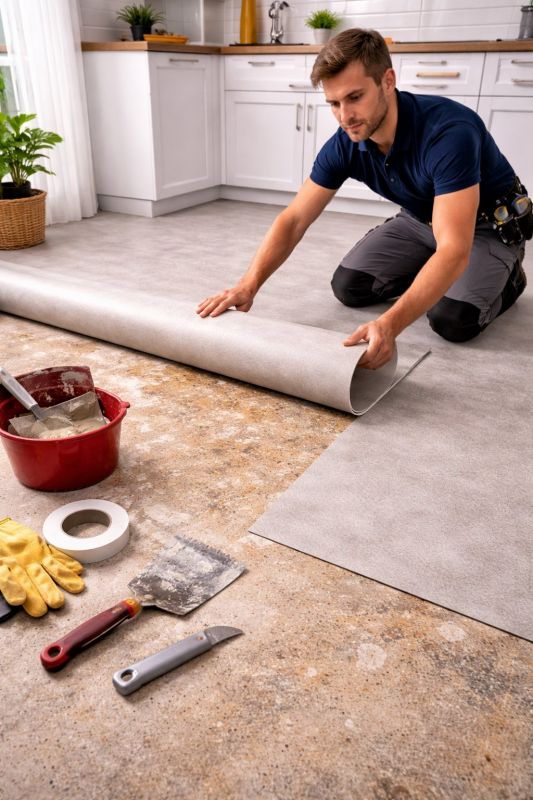 Linoleum Floor Installation in Leominster, MA