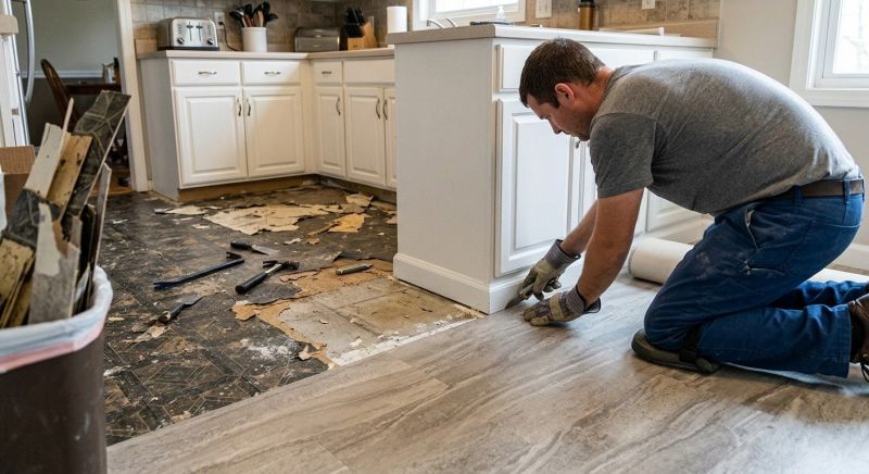 Linoleum Floor Installation in North Oxford, MA
