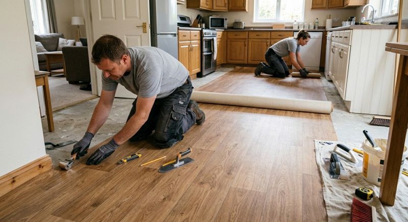 Linoleum Flooring Replacement in Marlborough, MA