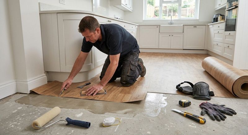 Sheet Linoleum Installation in Brookline, MA