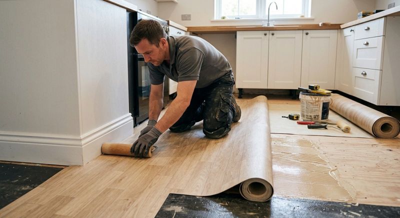 Sheet Linoleum Installation in Clinton, MA